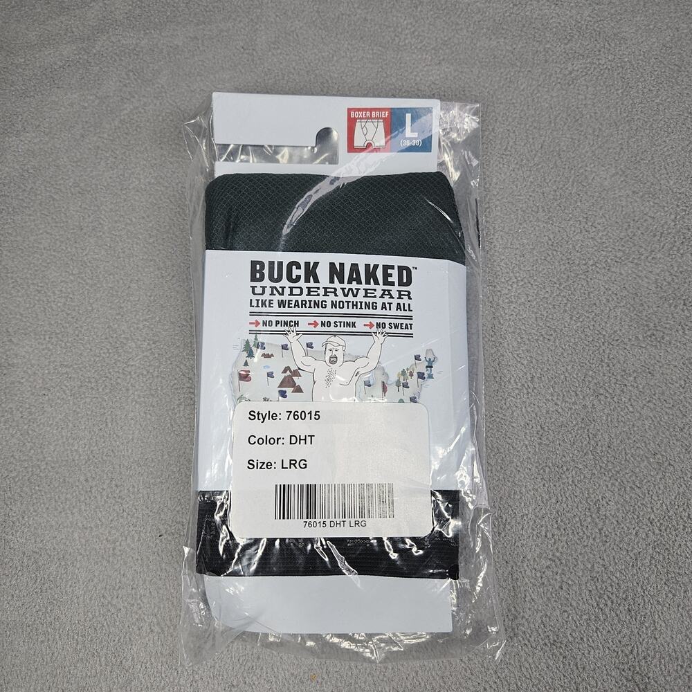 Duluth Buck Naked Men's Size‎ L Boxer Briefs Performance Style 76015 Dark Gray